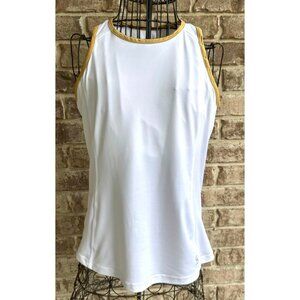 Bosofibella Athletic Top Large White Sleeveless Racerback Pickleball Tennis Golf